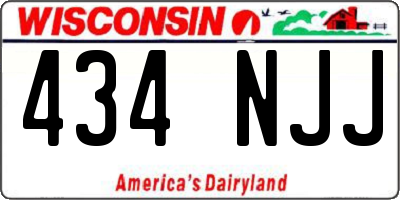 WI license plate 434NJJ