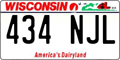 WI license plate 434NJL