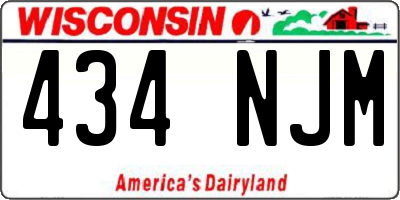 WI license plate 434NJM