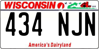 WI license plate 434NJN
