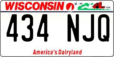 WI license plate 434NJQ