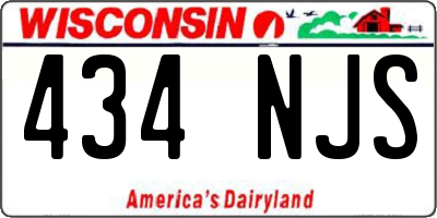 WI license plate 434NJS