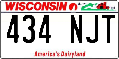 WI license plate 434NJT