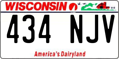 WI license plate 434NJV