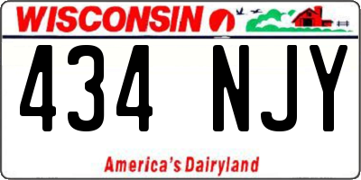 WI license plate 434NJY
