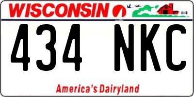 WI license plate 434NKC