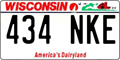 WI license plate 434NKE