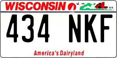 WI license plate 434NKF