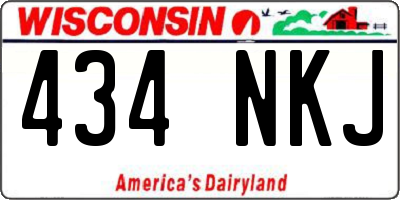 WI license plate 434NKJ