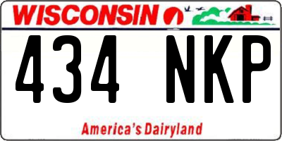 WI license plate 434NKP
