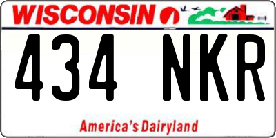 WI license plate 434NKR