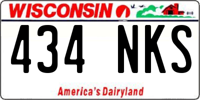 WI license plate 434NKS