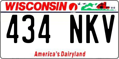 WI license plate 434NKV