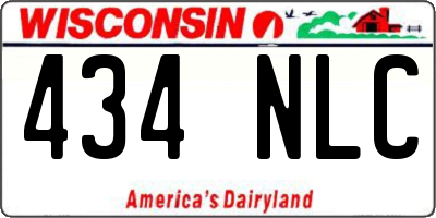 WI license plate 434NLC