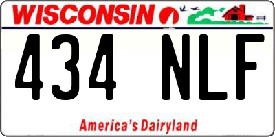 WI license plate 434NLF