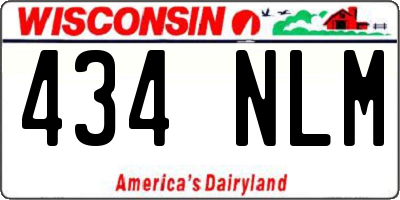 WI license plate 434NLM