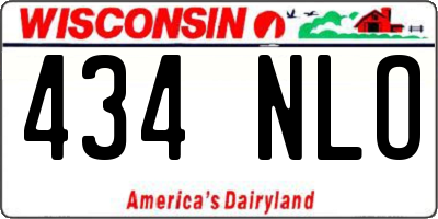 WI license plate 434NLO