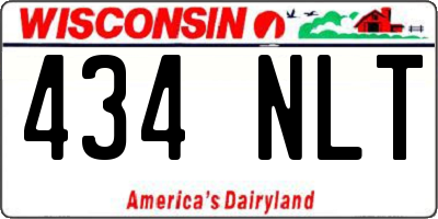 WI license plate 434NLT