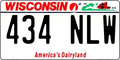 WI license plate 434NLW