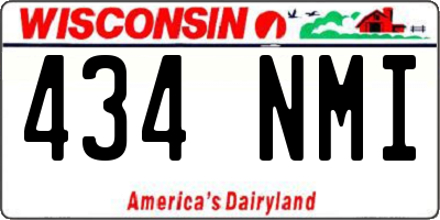 WI license plate 434NMI