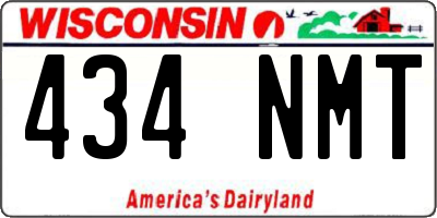 WI license plate 434NMT