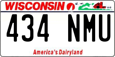 WI license plate 434NMU