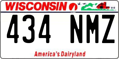 WI license plate 434NMZ
