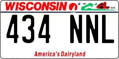 WI license plate 434NNL