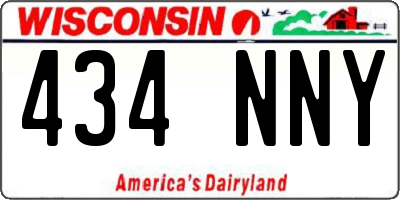 WI license plate 434NNY