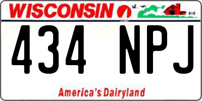 WI license plate 434NPJ