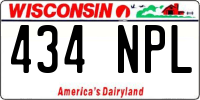 WI license plate 434NPL