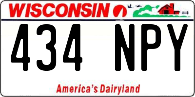 WI license plate 434NPY