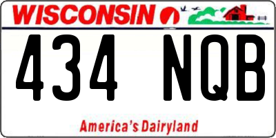 WI license plate 434NQB