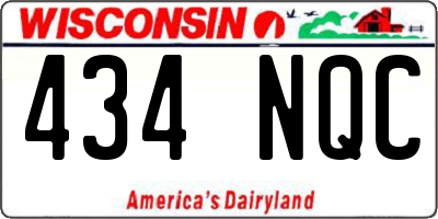 WI license plate 434NQC