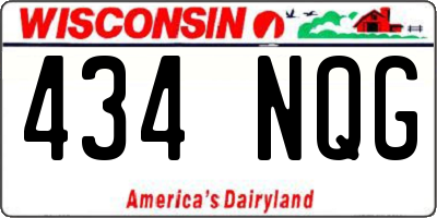 WI license plate 434NQG