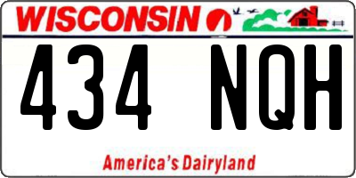 WI license plate 434NQH
