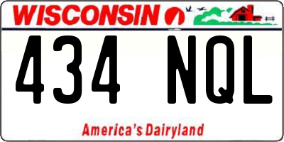 WI license plate 434NQL