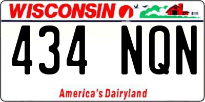 WI license plate 434NQN