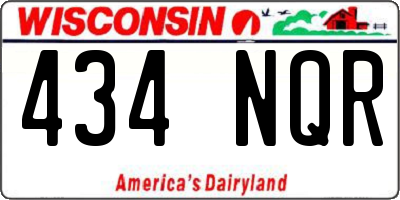 WI license plate 434NQR