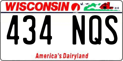 WI license plate 434NQS