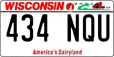 WI license plate 434NQU