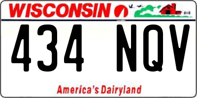 WI license plate 434NQV