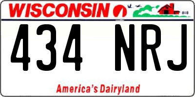 WI license plate 434NRJ