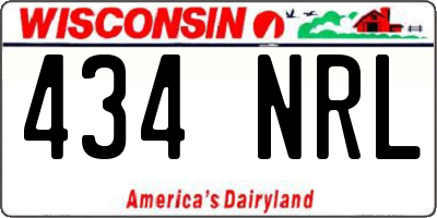 WI license plate 434NRL