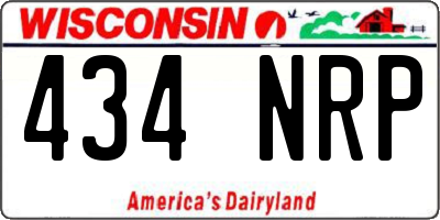 WI license plate 434NRP
