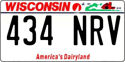 WI license plate 434NRV