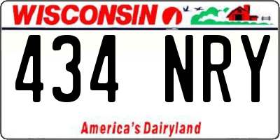 WI license plate 434NRY
