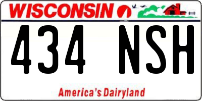 WI license plate 434NSH