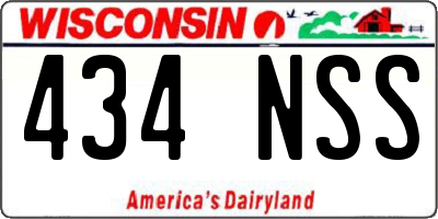 WI license plate 434NSS