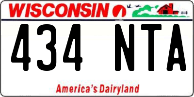 WI license plate 434NTA